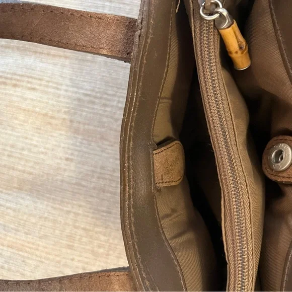 Tommy Bahama burlap suede purse - Picture 7 of 8